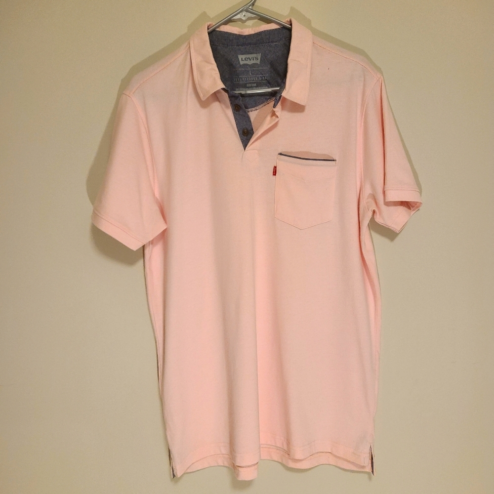 Levis Mens T-Shirts size Large Short Sleeve Pink Cotton